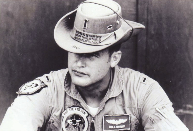 Submitted photo
William Byrns is seen here in 1970 as a Lieutenant in the Air Force during his first tour in the Vietnam War. Tally marks on Byrns' hatband account for flying missions he had completed.