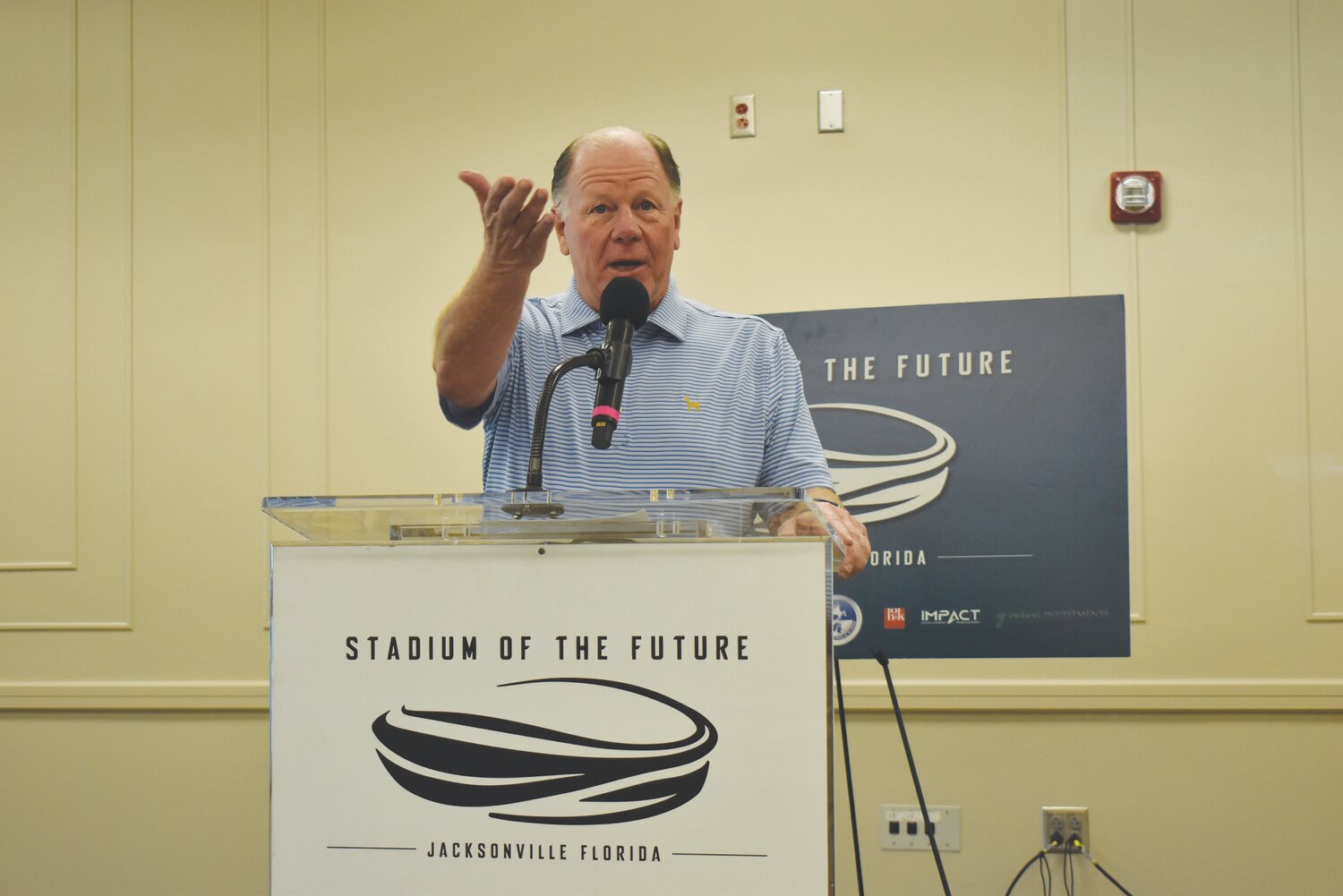 On Monday, Jacksonville Jaguars President Mark Lamping brought his team’s vision for a future stadium to the Thrasher-Horne Center. He said the biggest fanbase of season ticket holders is in Clay County, so he was enlisting suggestions ahead of a planned re-opening for the 2028 season.